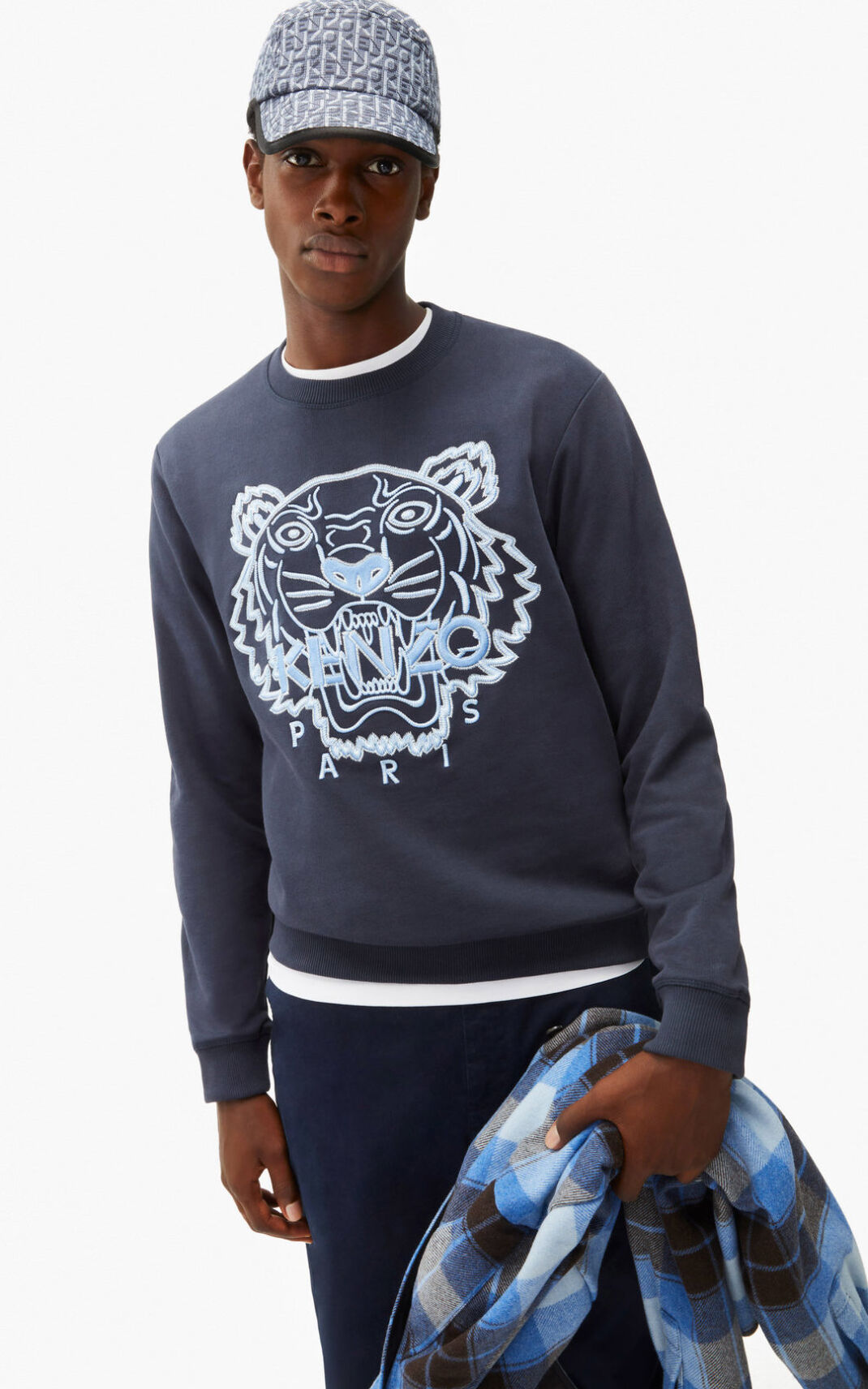 Sweat Kenzo Tiger Homme Bleu Noir | GWFE-54723